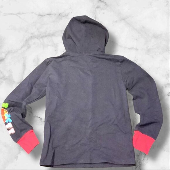 Jojo Siwa Nickelodeon Girls Hoodie S 6/6X Blue With Colorful Graphics & Pink Cuf - Picture 2 of 12